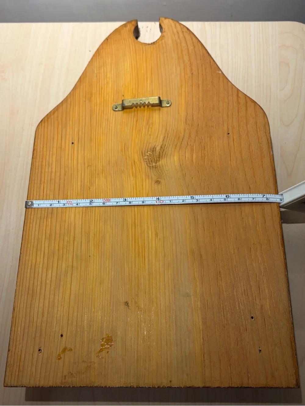 Hand-Painted Yellow and Orange Pear Wall Plaque with rod to hang things